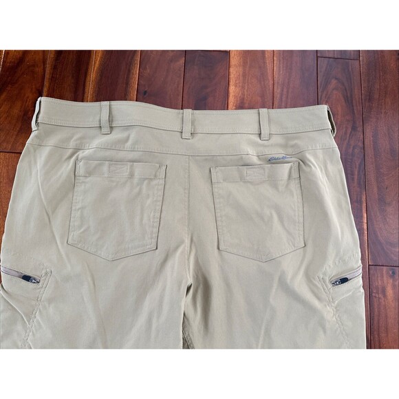 Eddie Bauer Pants Mens T44x34 Beige Cargo First Ascent Zip Pockets Stretch Nylon - Picture 12 of 15
